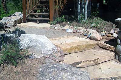 Flagstone and Rock Steps, Landscaping Services, Fleming Landscaping, Durango, CO